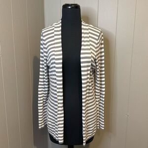Banana Republic Women’s Medium Open Cardigan Sweater Cowl Stripes